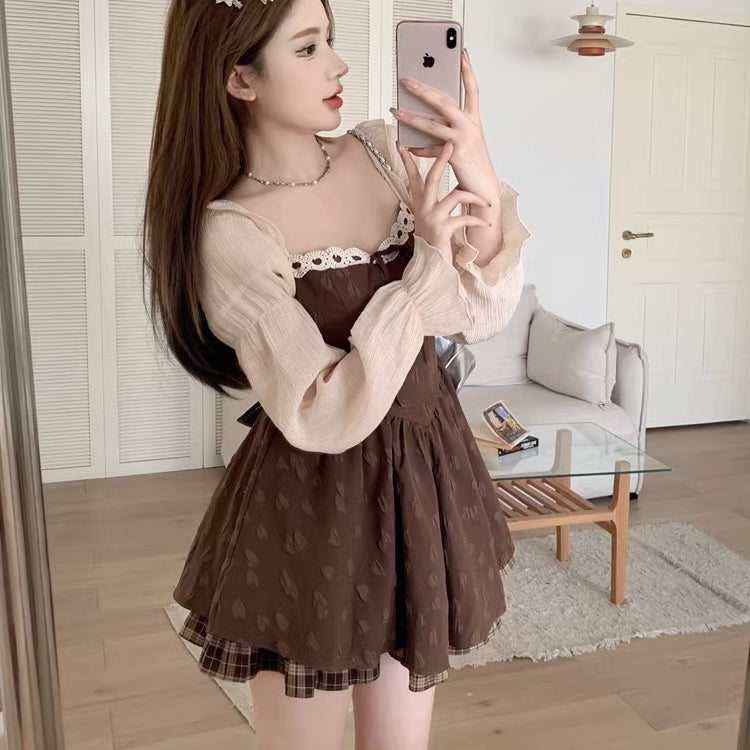 Retro Bow Hearts Princess Dress.