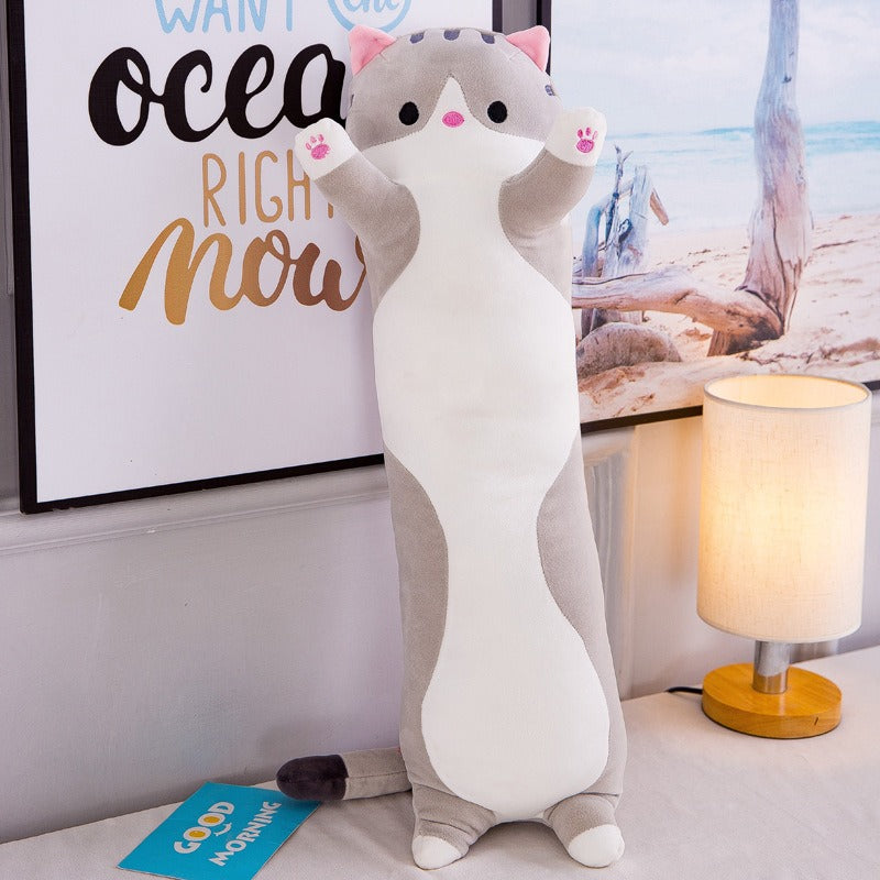 Soft Long Lying Cat Body Pillow