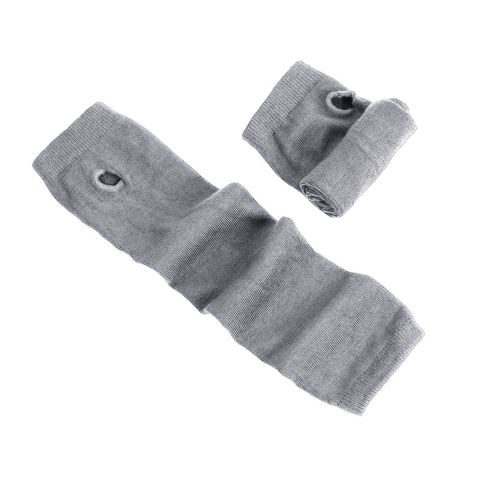 Knitted Cotton Striped Arm Warmer