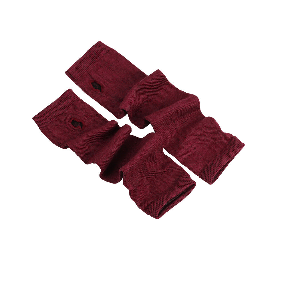 Knitted Cotton Striped Arm Warmer