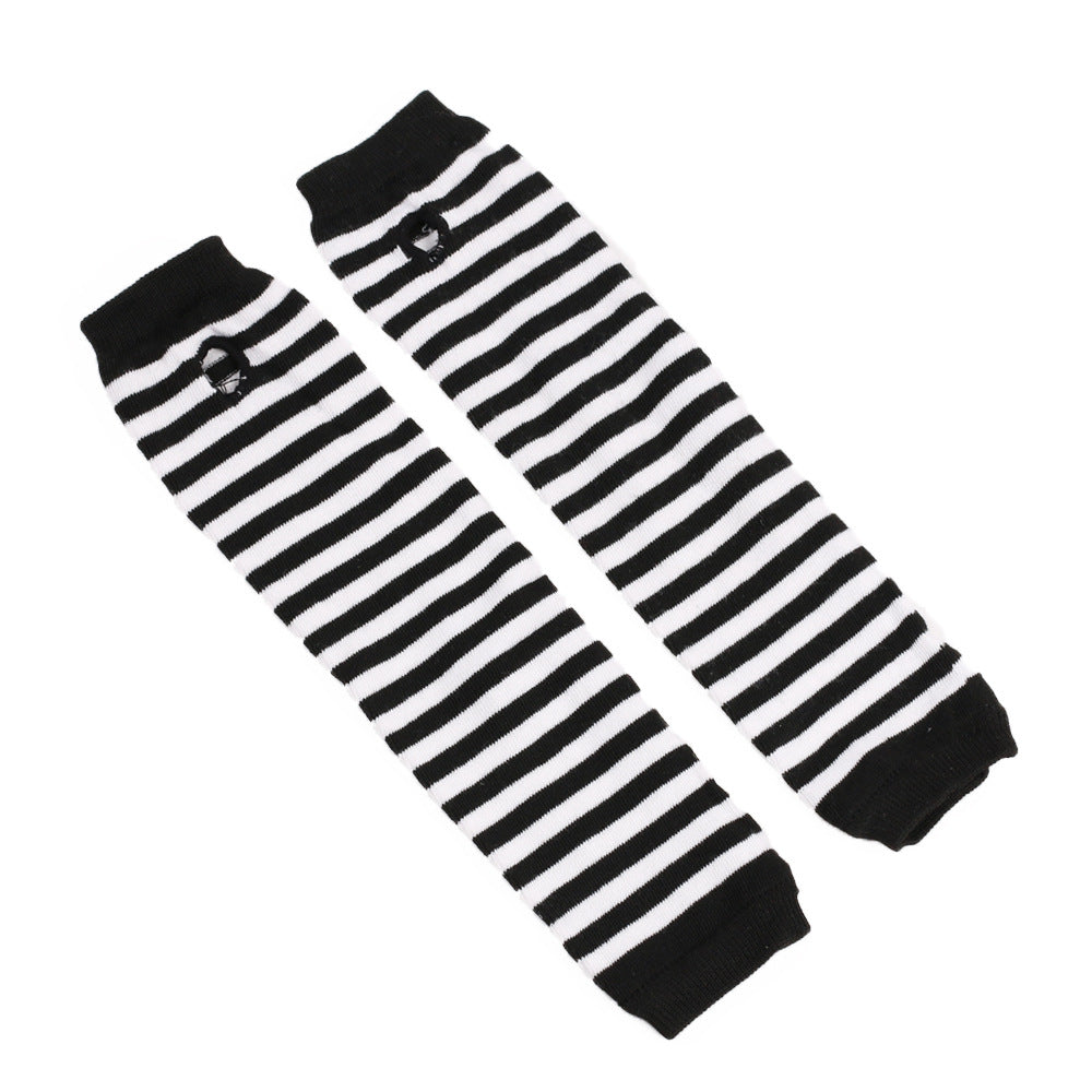 Knitted Cotton Striped Arm Warmer