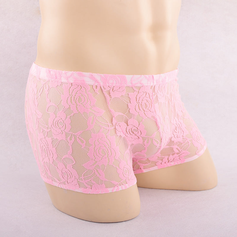 Sheer Lace Boxer Briefs
