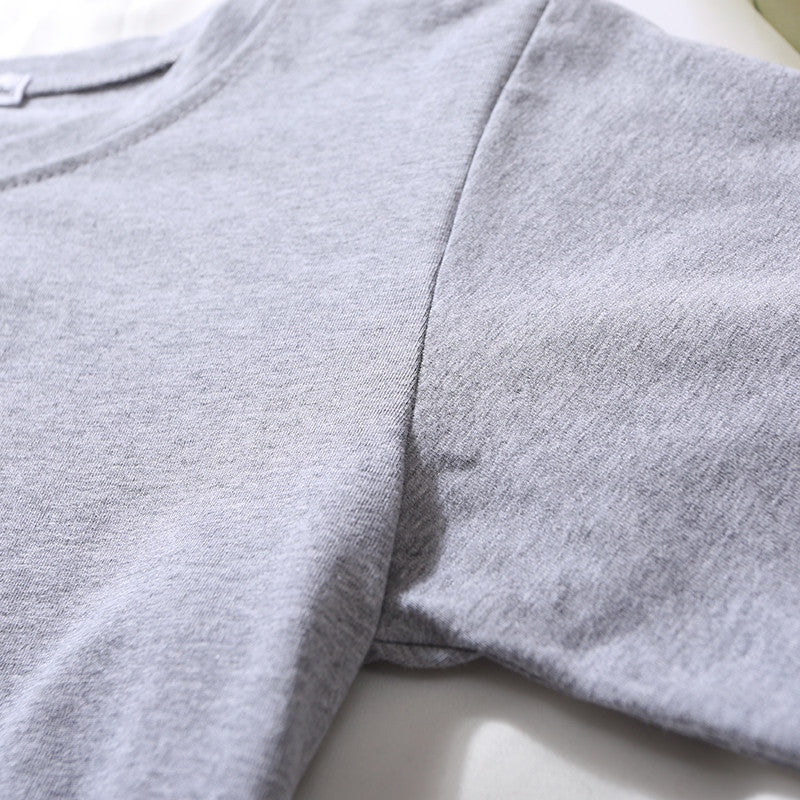 Solid Cotton Loose Crop Top