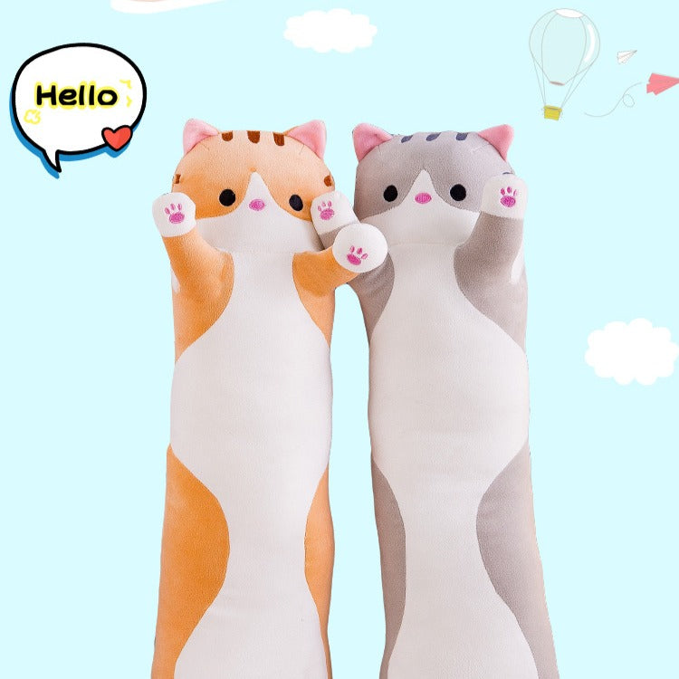 Soft Long Lying Cat Body Pillow