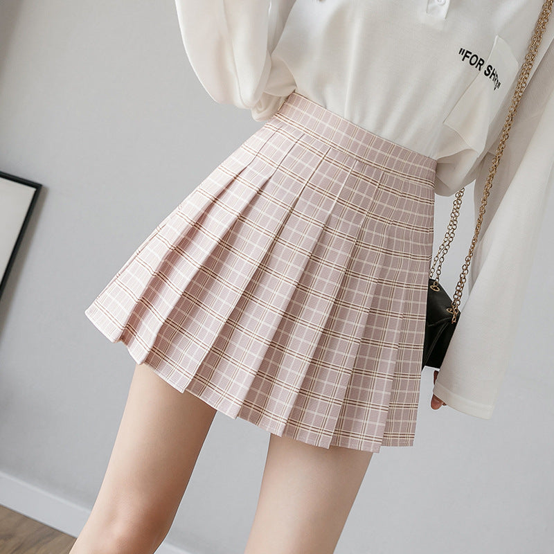 Preppy Plaid Pleat Skirt