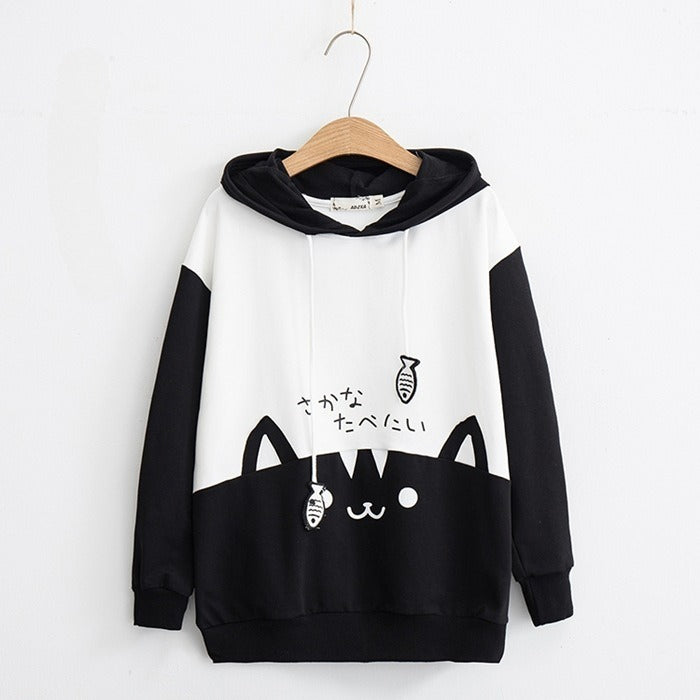 Mori Boy Cat Fish Hoodie