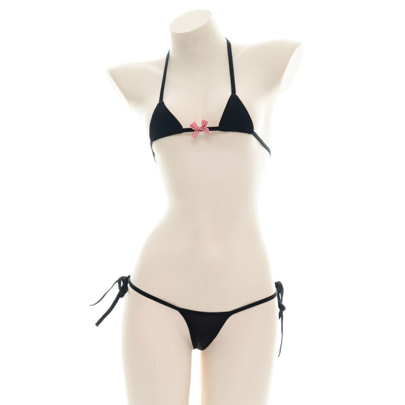 Halter Micro Bikini With Bow
