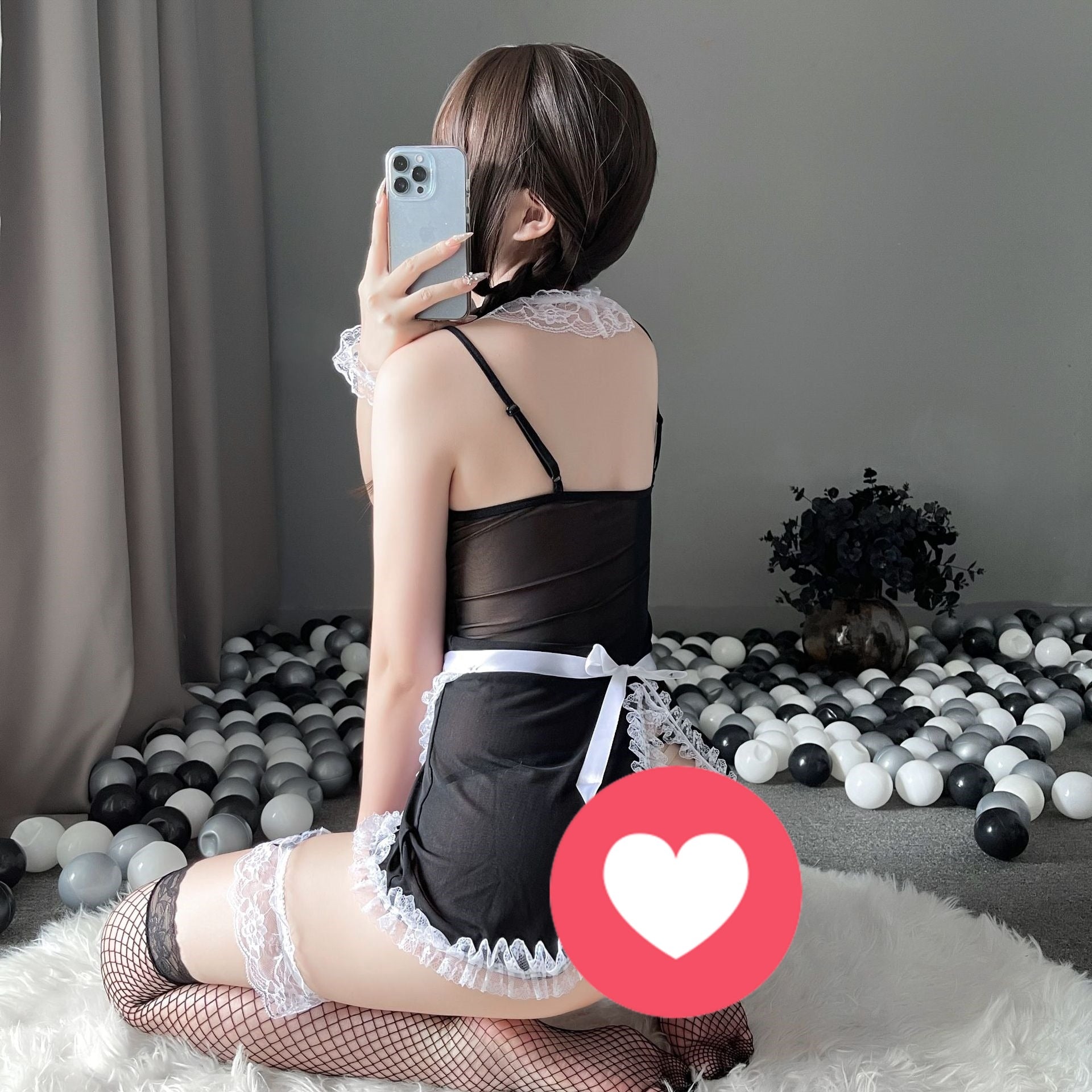 Lace See-through Housemaid Lingerie
