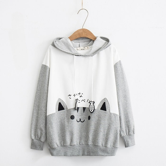 Mori Boy Cat Fish Hoodie
