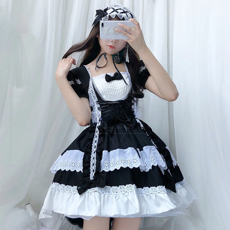 Lolita Tie Puff Femboy Dress.