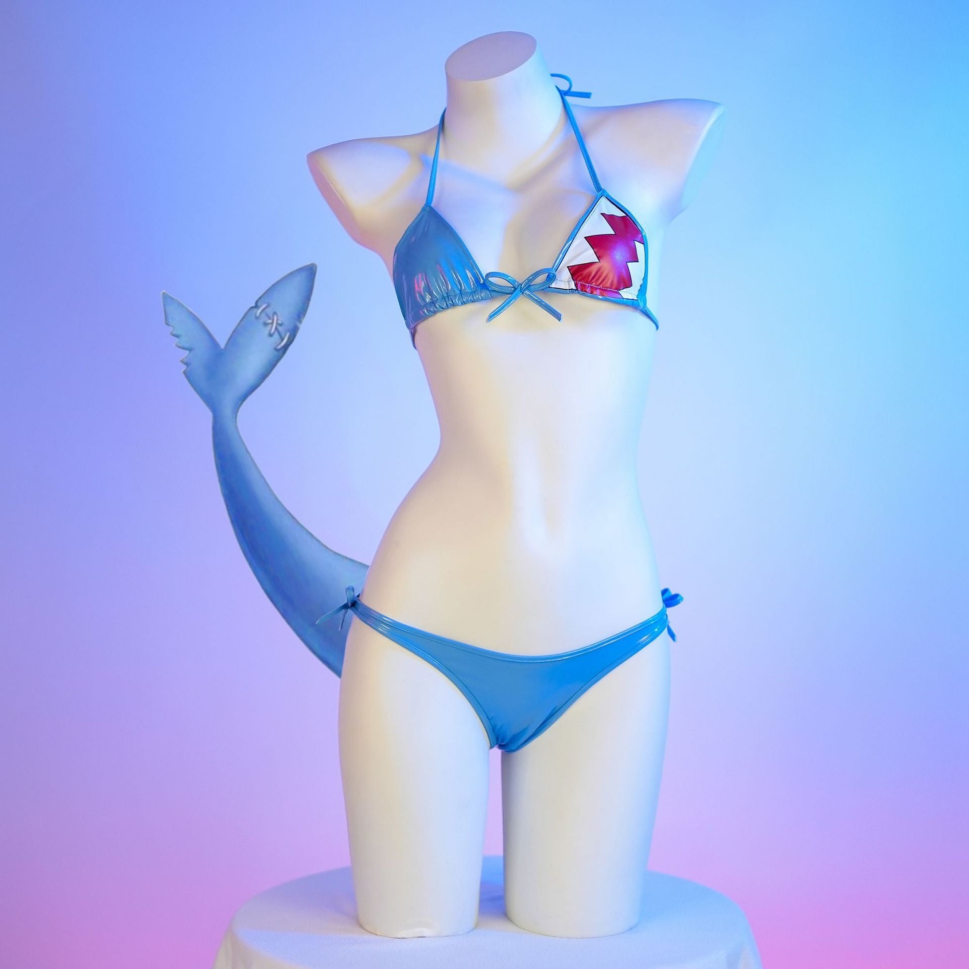 Gawr Gura Shark Girl Leather Bikini