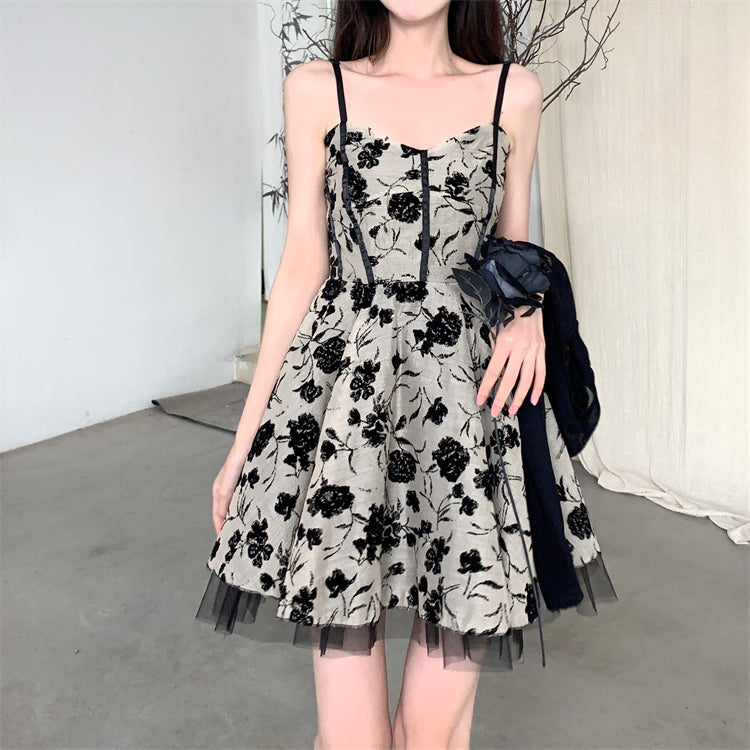 femboy dress Lace-Up Gothic Puff Sleeve Mini Dress Women Square Collar Punk Casual