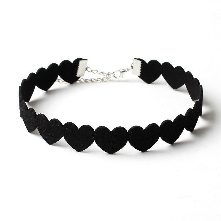 Black Heart Velvet Choker
