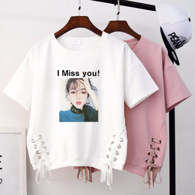 Cute Femboy Eyelet Straps Top