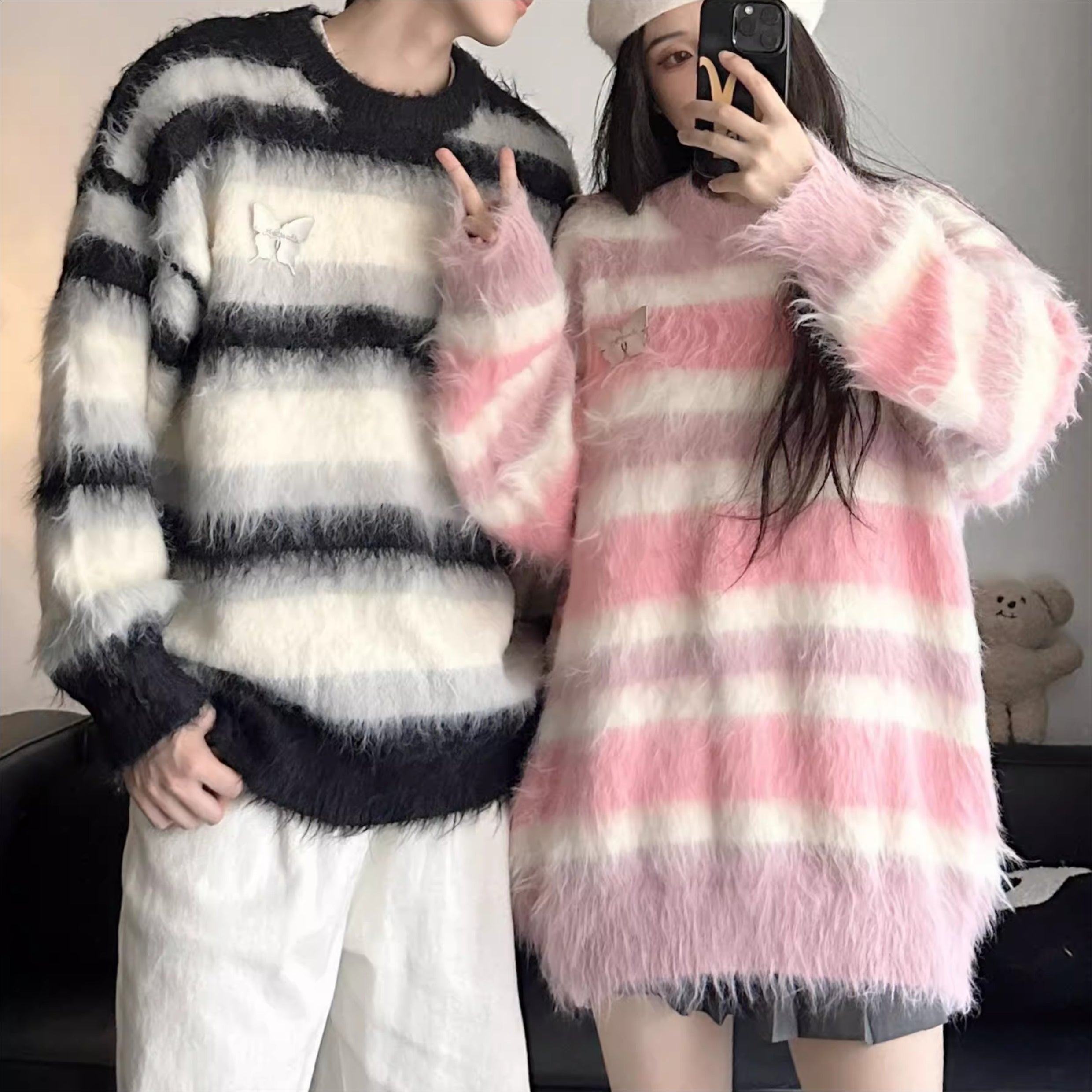 Mohair Stripe Sweater