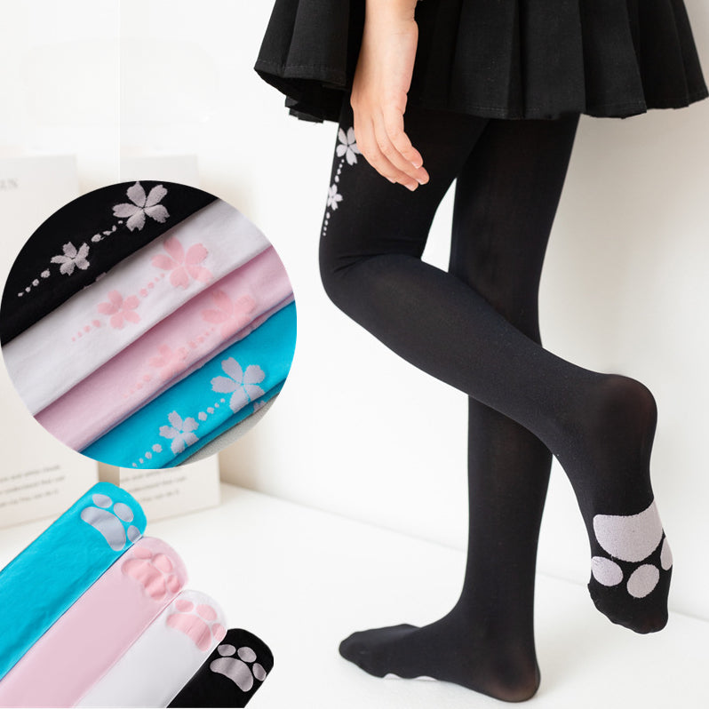 Cat Paw Cherry Pantyhose
