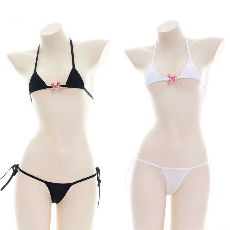 Halter Micro Bikini With Bow