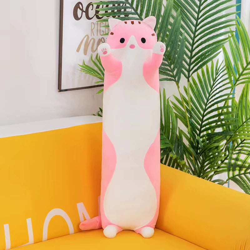 Soft Long Lying Cat Body Pillow