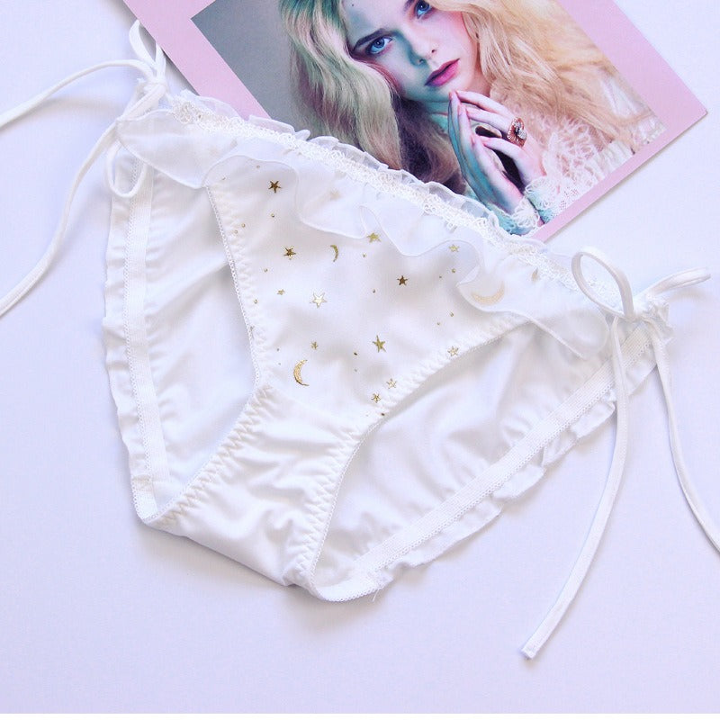 Cute Crescent Star Whimsical Panties