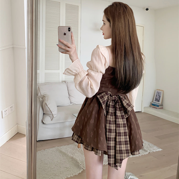 Retro Bow Hearts Princess Dress.