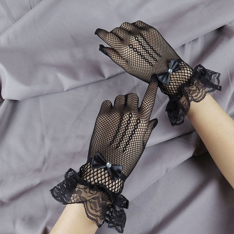 Lace Fishnet Gloves