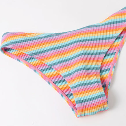 Rainbow Stripe Swimsuit 3 Pieces
