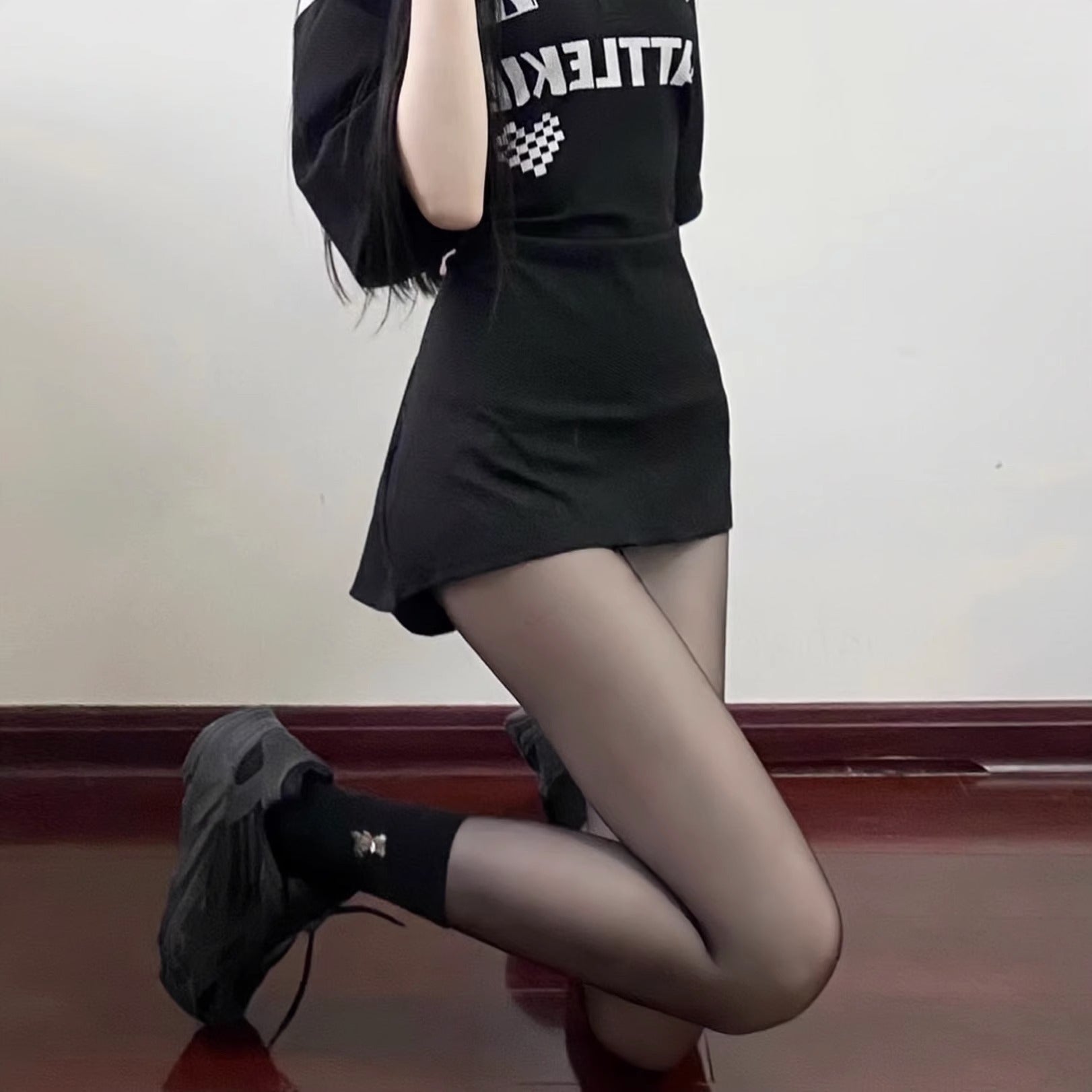 Black Brushed Pantyhose Leggings