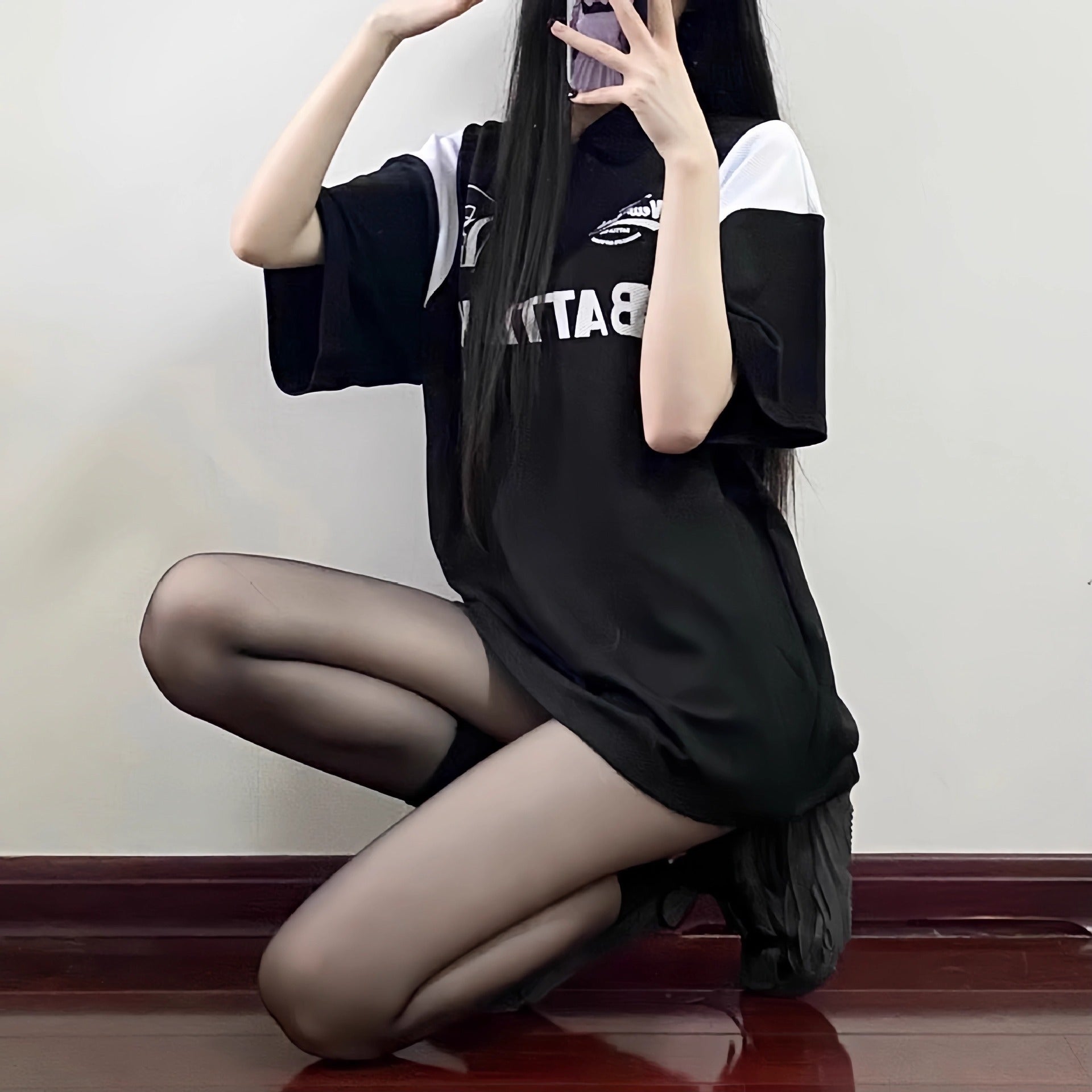 Black Brushed Pantyhose Leggings
