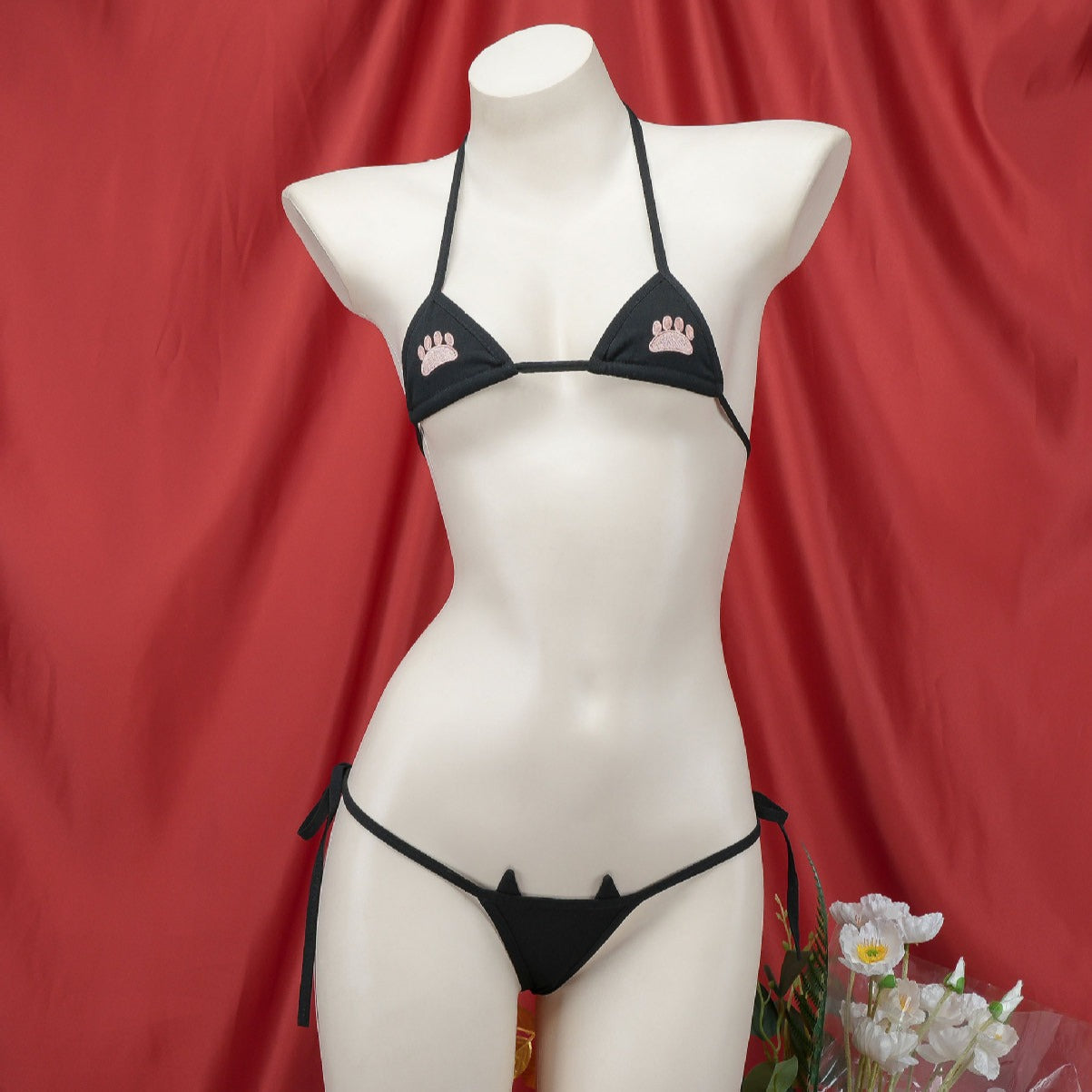 Cat Paw Print Mini Bikini