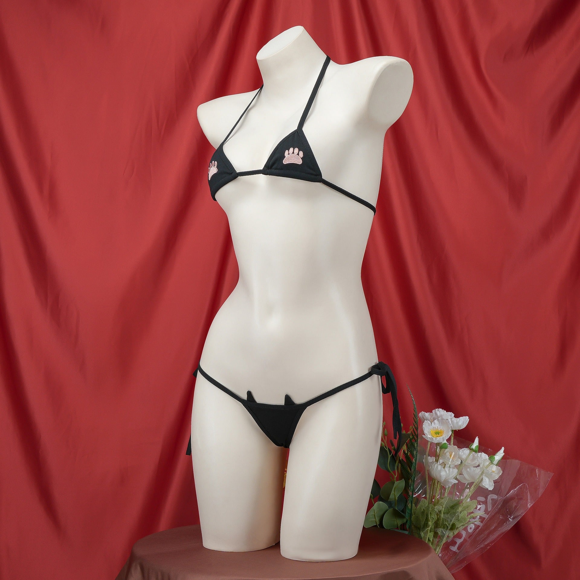 Cat Paw Print Mini Bikini