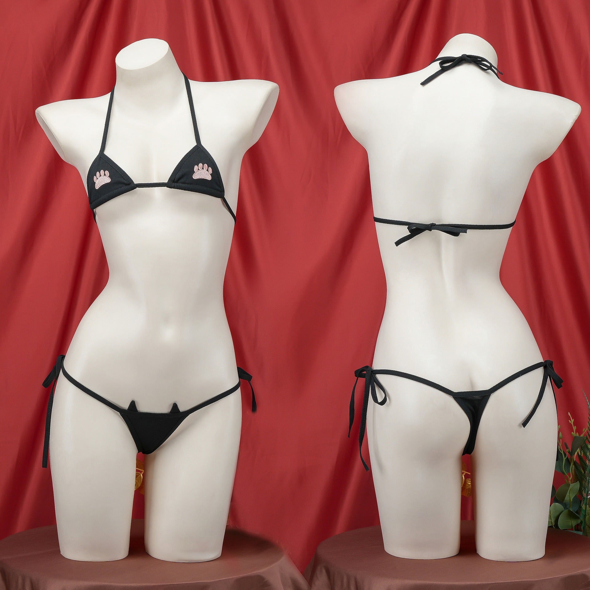 Cat Paw Print Mini Bikini