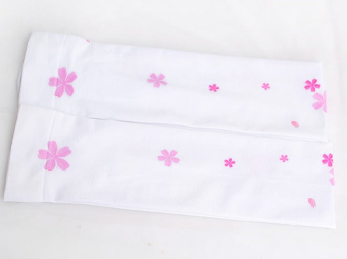 Cherry Blossom Striped Stockings
