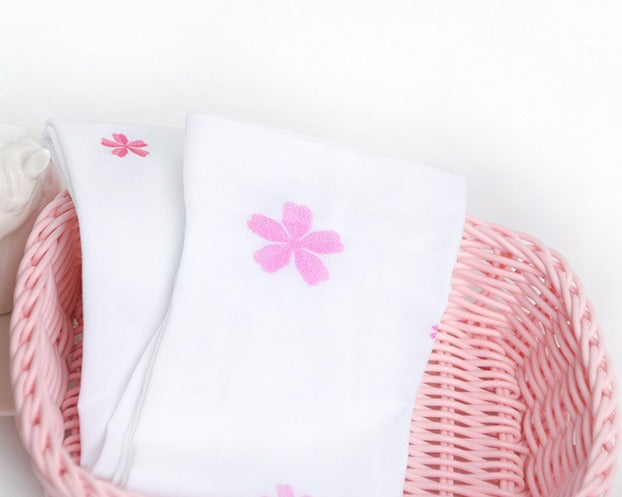 Cherry Blossom Striped Stockings