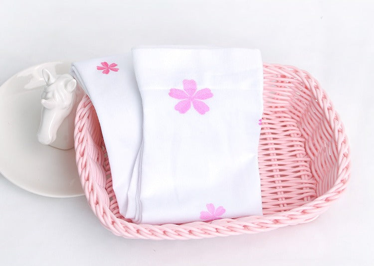Cherry Blossom Striped Stockings
