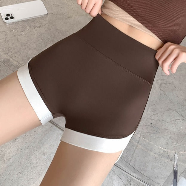 Contrast Sharkskin Shorts