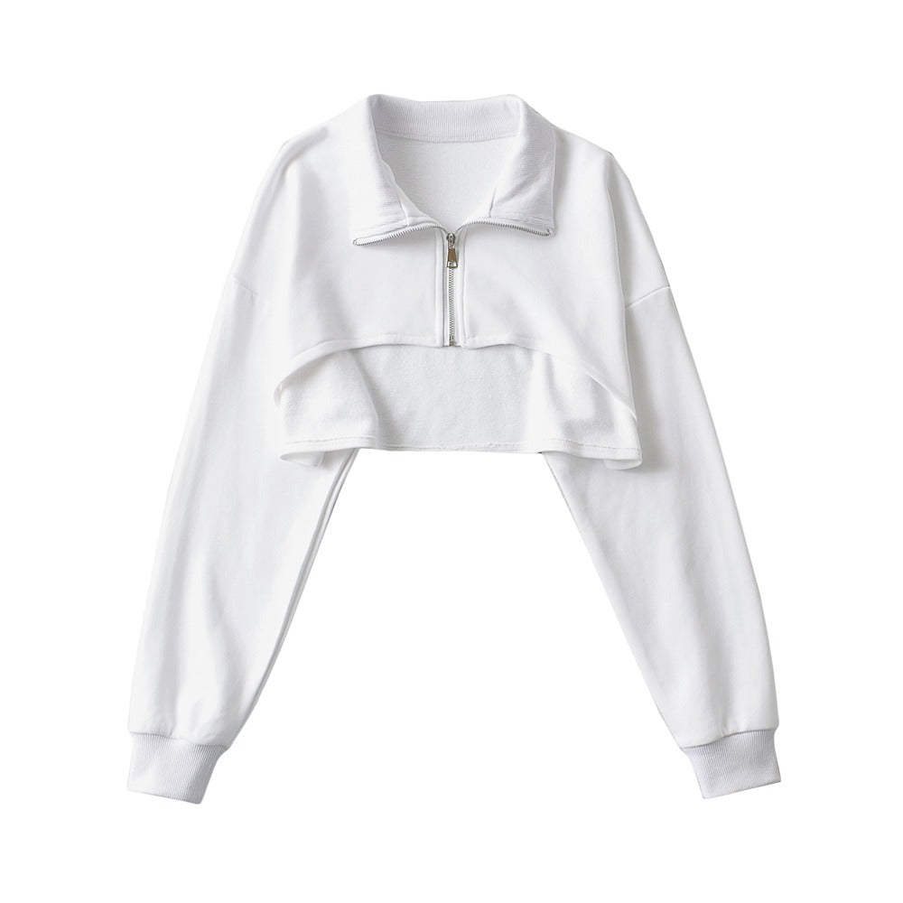 Cotton Zipper Short Top