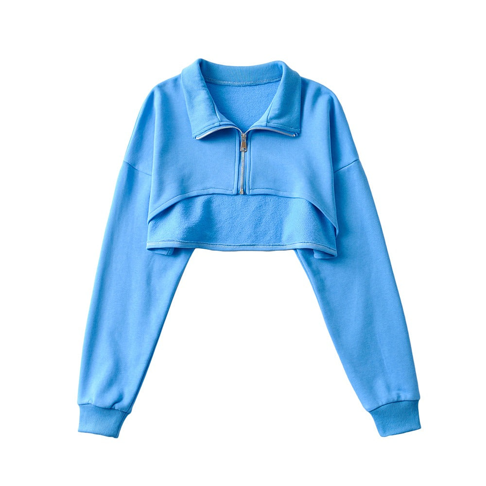 Cotton Zipper Short Top