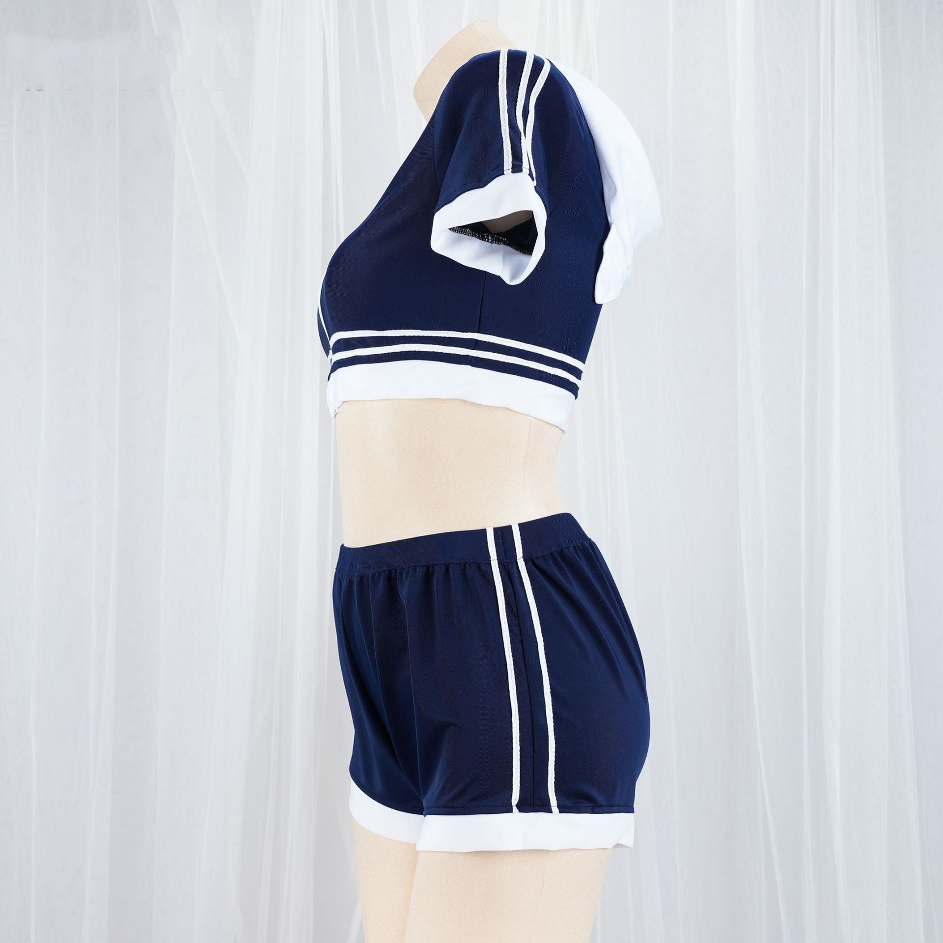 Crop Hoodie and Short Sport Clothing Set