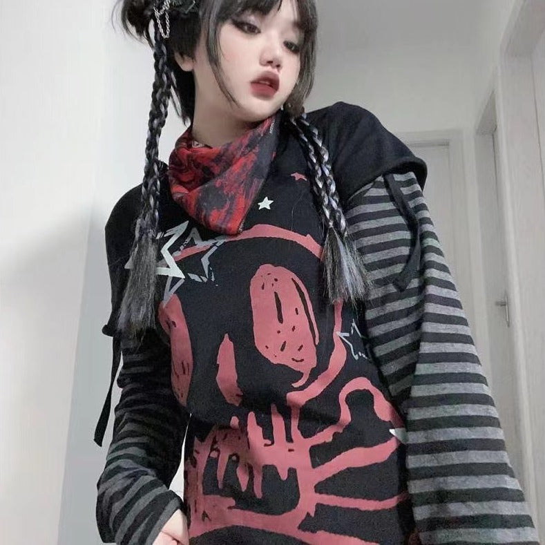 Cross Skull Emo T-shirt