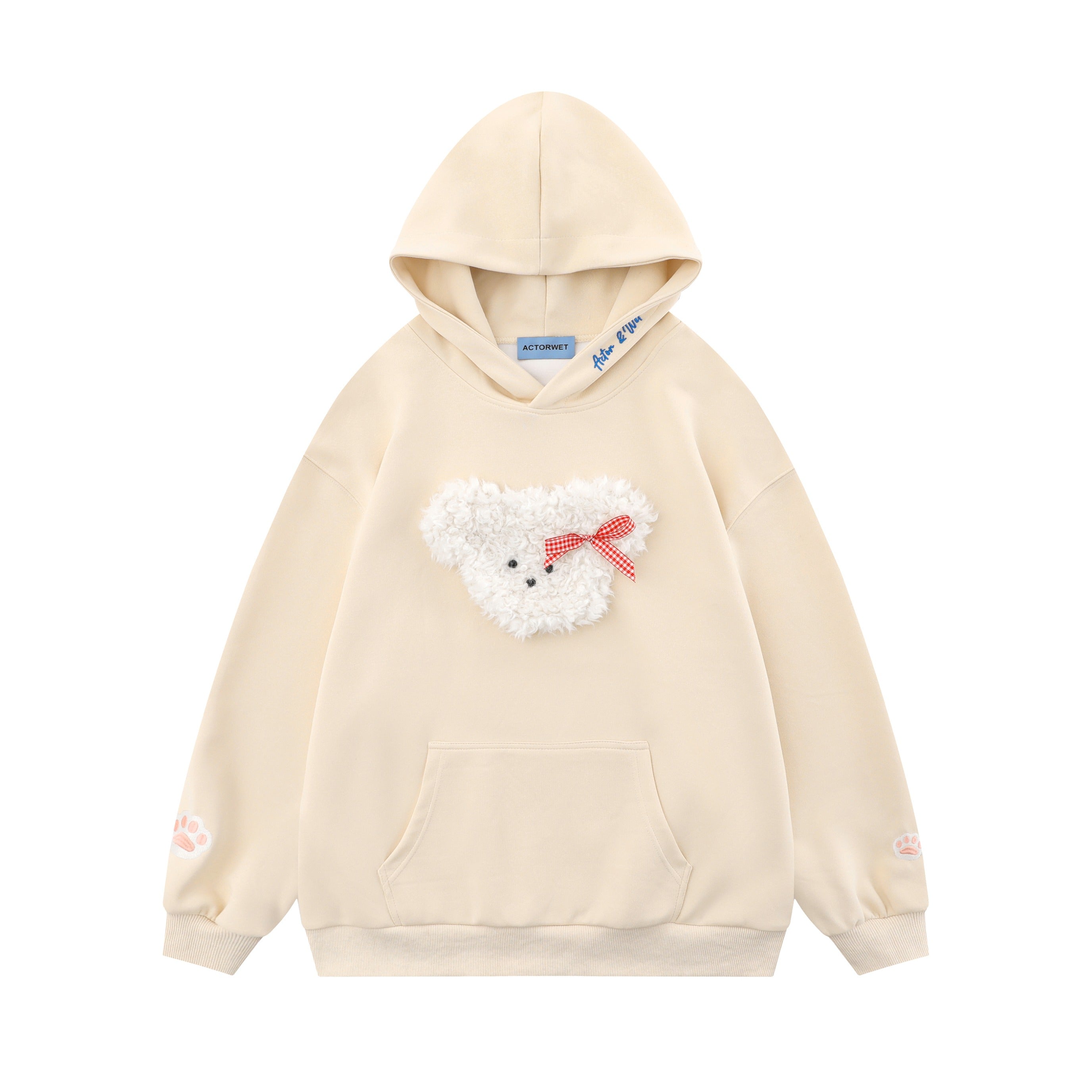 Cute Dog Flocked Hoodie