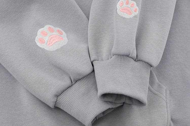 Cute Dog Flocked Hoodie
