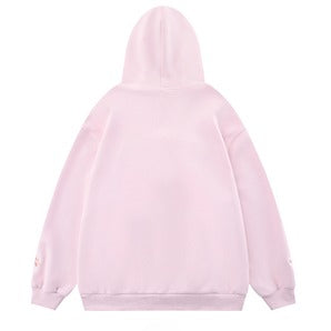 Cute Dog Flocked Hoodie