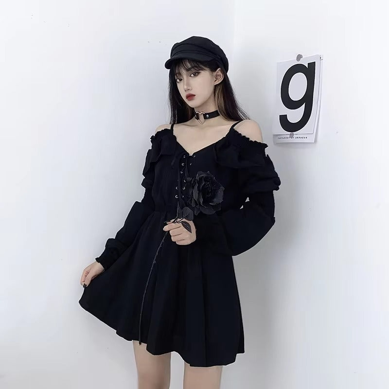 Dark Femboy Goth Dress
