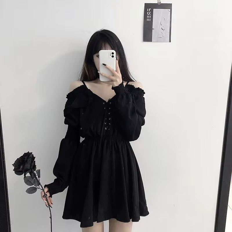 Dark Femboy Goth Dress