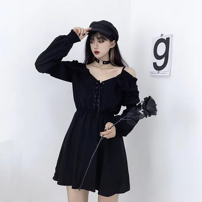 Dark Femboy Goth Dress
