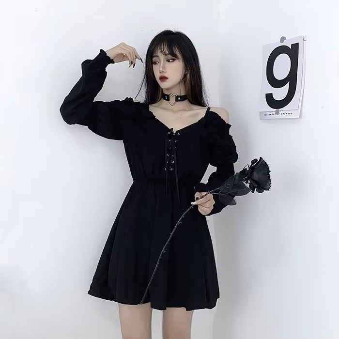 Dark Femboy Goth Dress