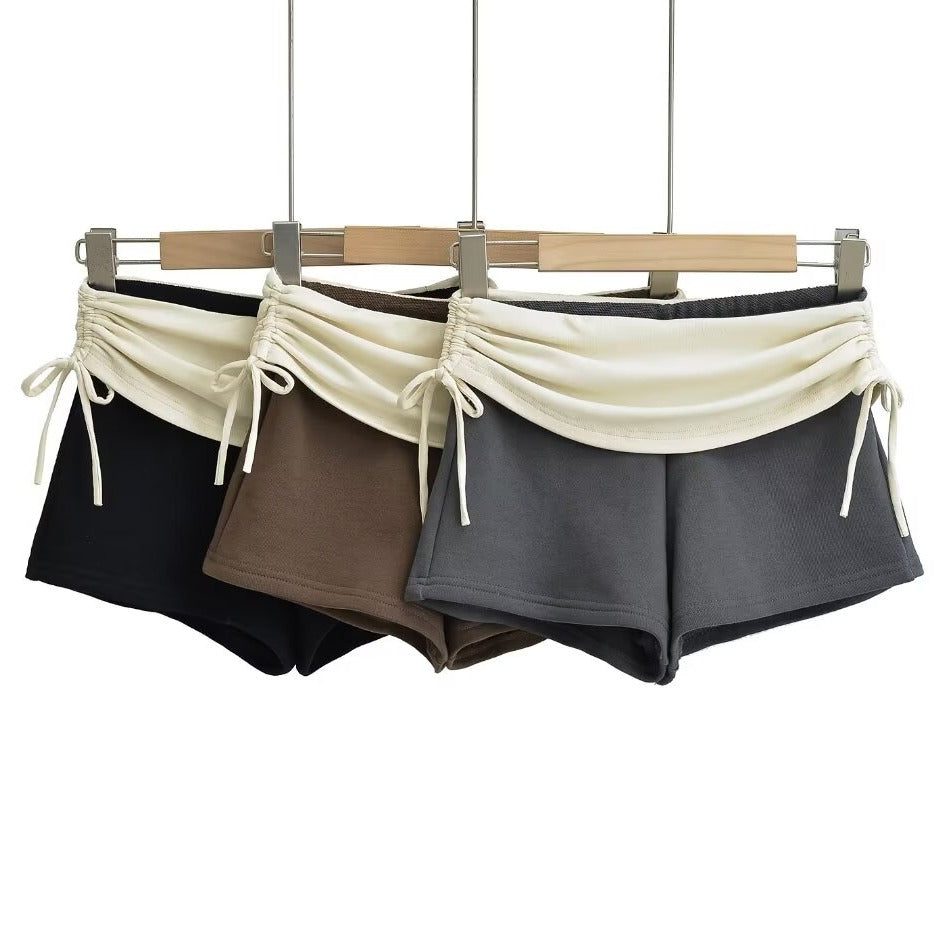 Drawstring Flare Shorts
