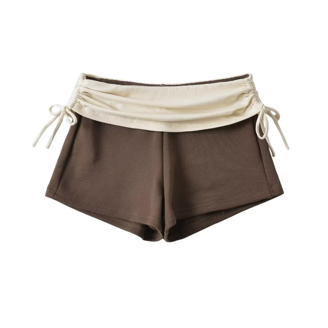 Drawstring Flare Shorts