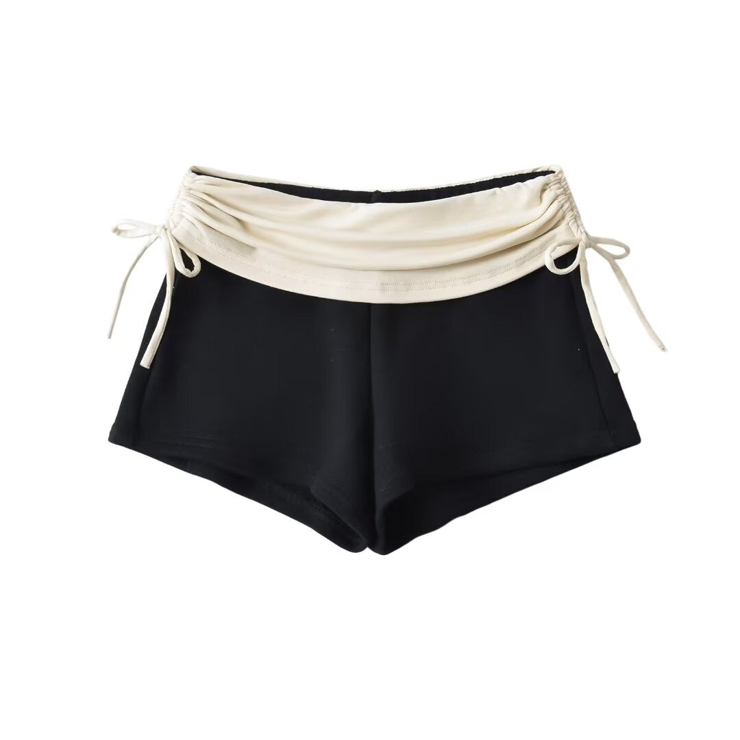 Drawstring Flare Shorts