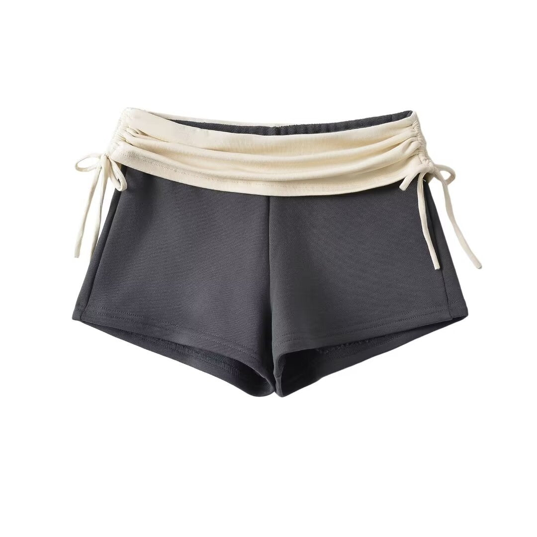 Drawstring Flare Shorts